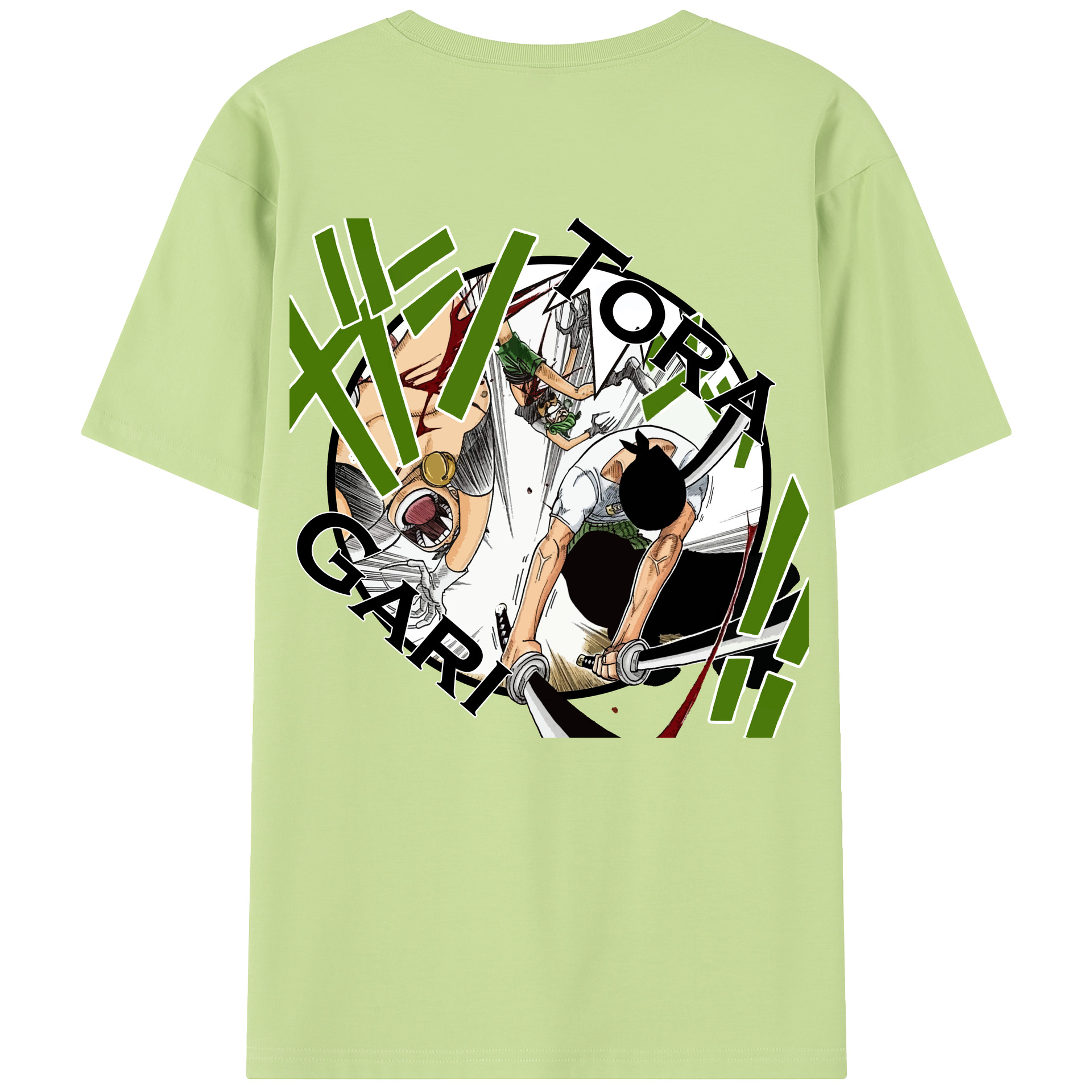 ワンピース ロロノア・ゾロ ONE PIECE Roronoa Zoro 綿100％半袖Tシャツ（背面プリント）